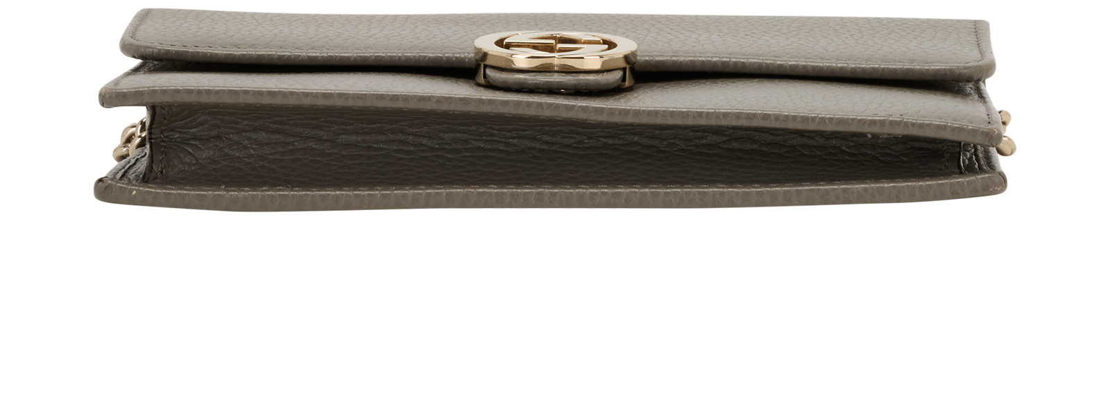 Interlocking G Wallet On Chain, &pound;450, Handbags, Grey, Leather, Top view